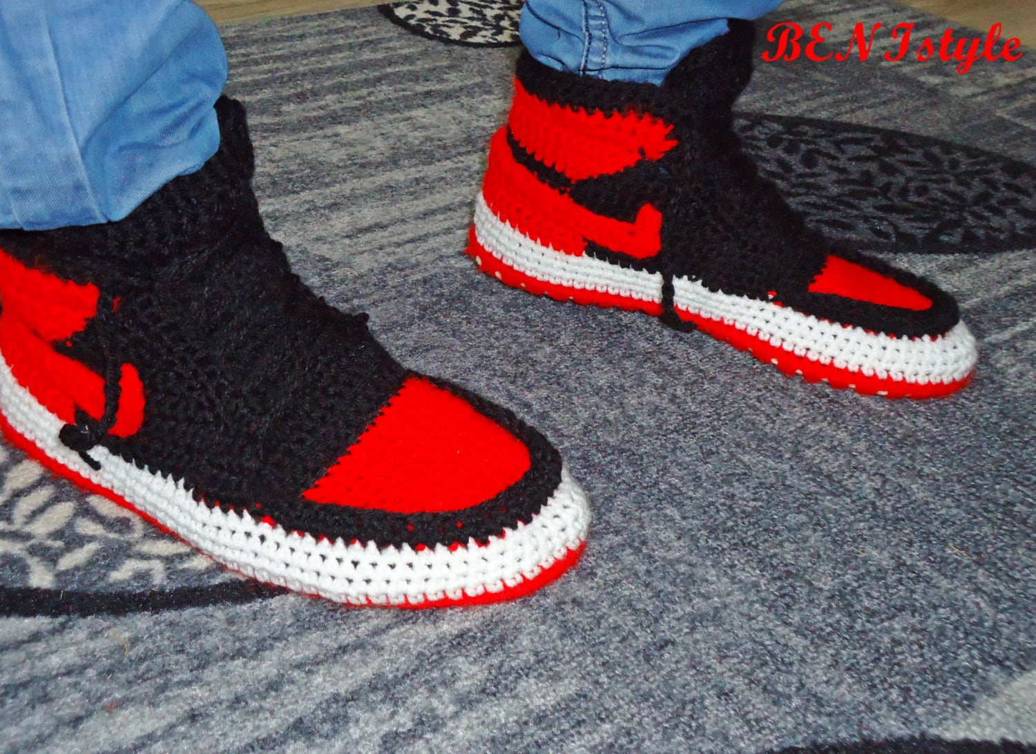 Nike Air Jordan Shoes Crochet Converse Slippers Adult Shoes