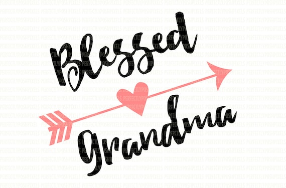 Download Blessed Grandma Heart Arrow SVG Clip Art Cut Files Valentine