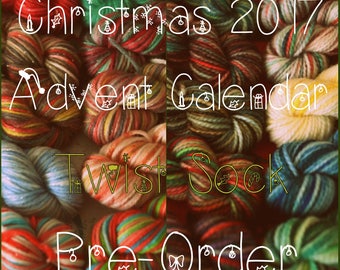 Pre-Order: Christmas 2017 Advent Calendar (Twist Sock) - Hand Dyed Yarn - 240 Grams