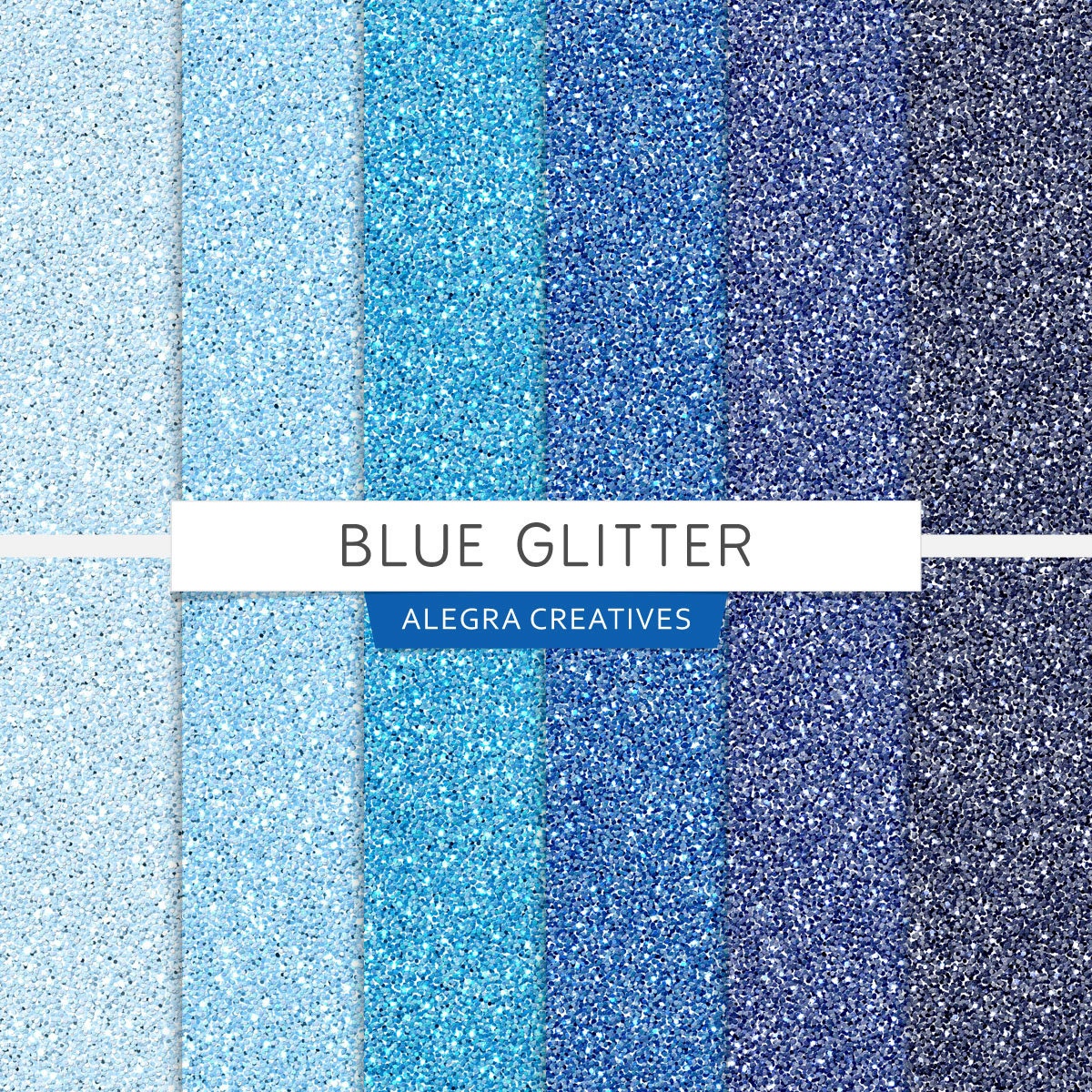 Blue Glitter digital paper glitter scrapbook by AlegraCreatives