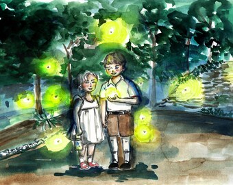 Illustrator for hire, artist for hire, children book illustration, Personalized book, custom watercolor painting