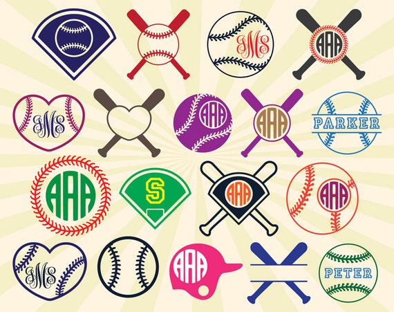 Download Baseball SVG Cut Files Baseball Monogram SVG Baseball