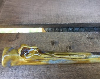 Handmade Owl Wand, Healing Wand, Harry Potter Wand, Wizard Wand, Witch Wand, Ceramic Wand, Magic Wand, Potterhead