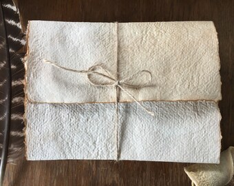 Vintage Stationery/ Distressed Look Handmade Letter Stationery/ Coffee stained stationery/ Coffee Stained Paper/ 8 sheets - 11" x 6 3/4"