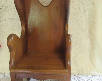 Bench doll VINTAGE small wooden bench with heart VTG basis for plant Decoration rustic Motif