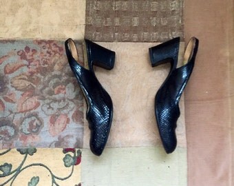 1940 Vintage shoes//scarpe vintage//slingback pump//vintage décolleté