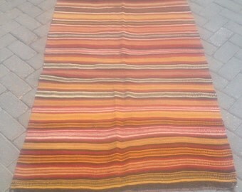Turkish nomade hand made kilim / 3.3 x 5.1 ft