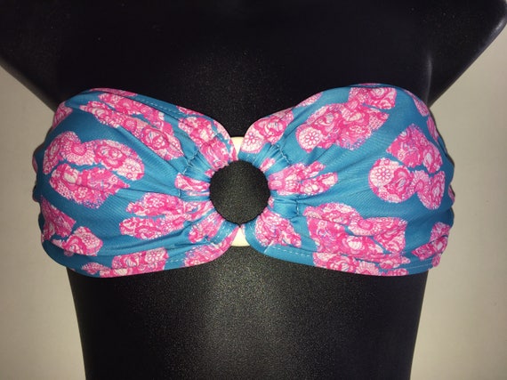 ORIGINAL *** MissManeater SWEETHEART ring front bandeau boutique bikini top ***FULL coverage