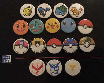 Pokemon Badges 25 mm