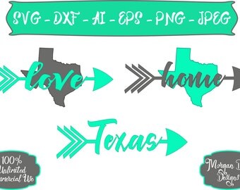 Texas SVG - Love Texas SVG - Home Texas SVG - Texas Clipart - State Arrow svg - Arrow svg - Files for Silhouette Studio/Cricut Design Space