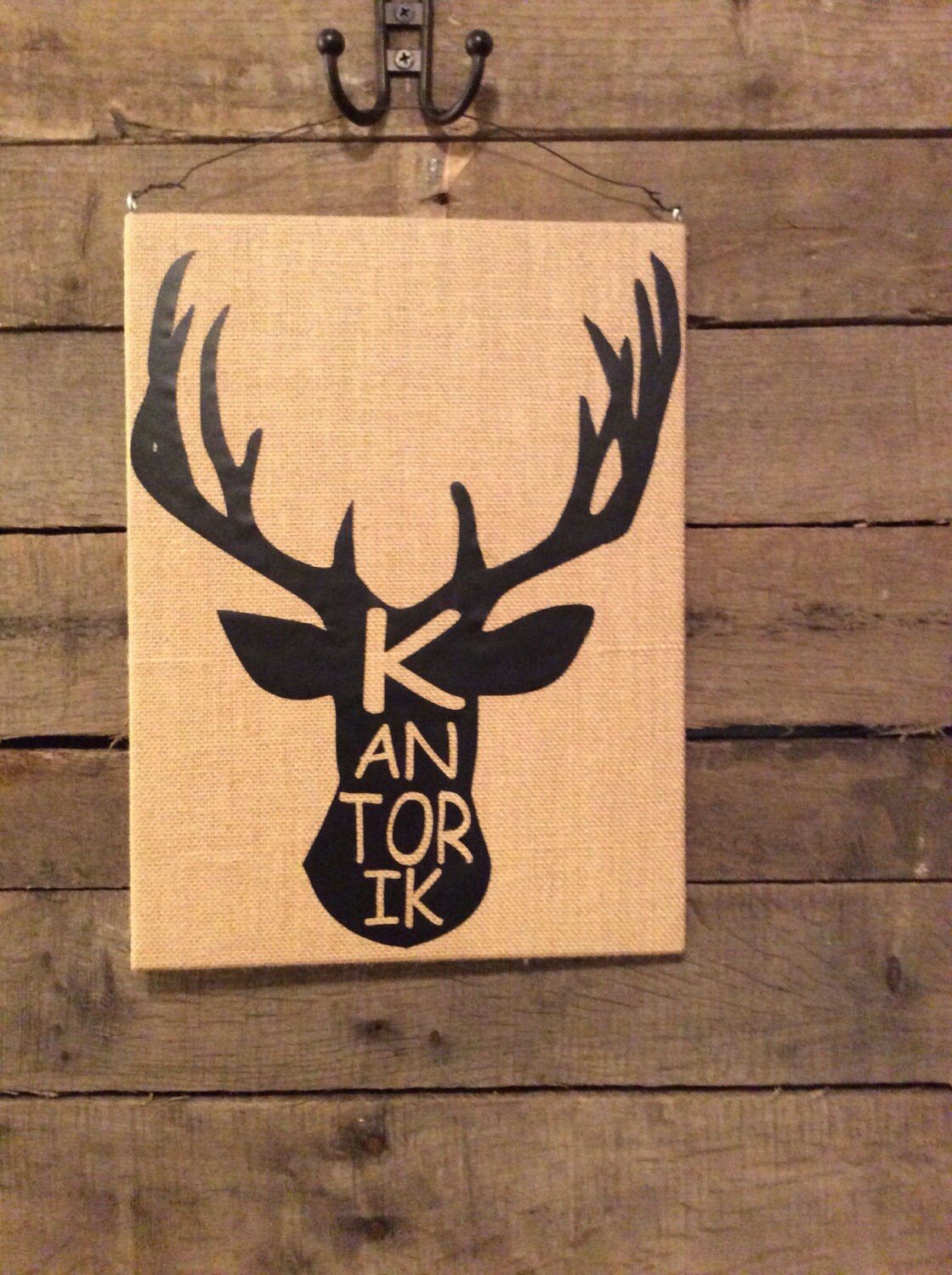 8 1/2 x 11 Personalized deer wall hanging