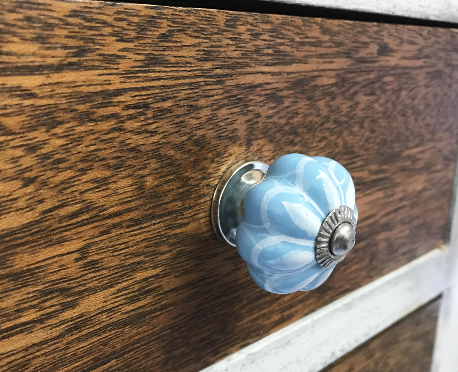 Blue & White Ceramic Dresser Knob Knob Drawer Knob