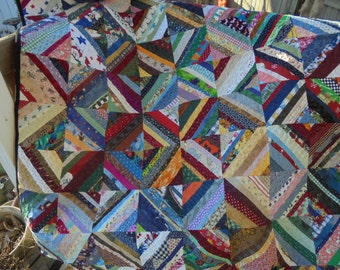 Strippy & Scrappy Throw Quilt