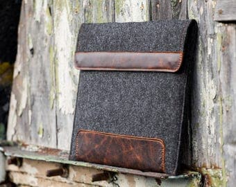 Dark Felt Dell Xps 13 sleeve. Leather Cover for Dell Xps 13 15 2 in 1. Dell xps 15 case. Dell inspiron case. 3000 5000 7000.