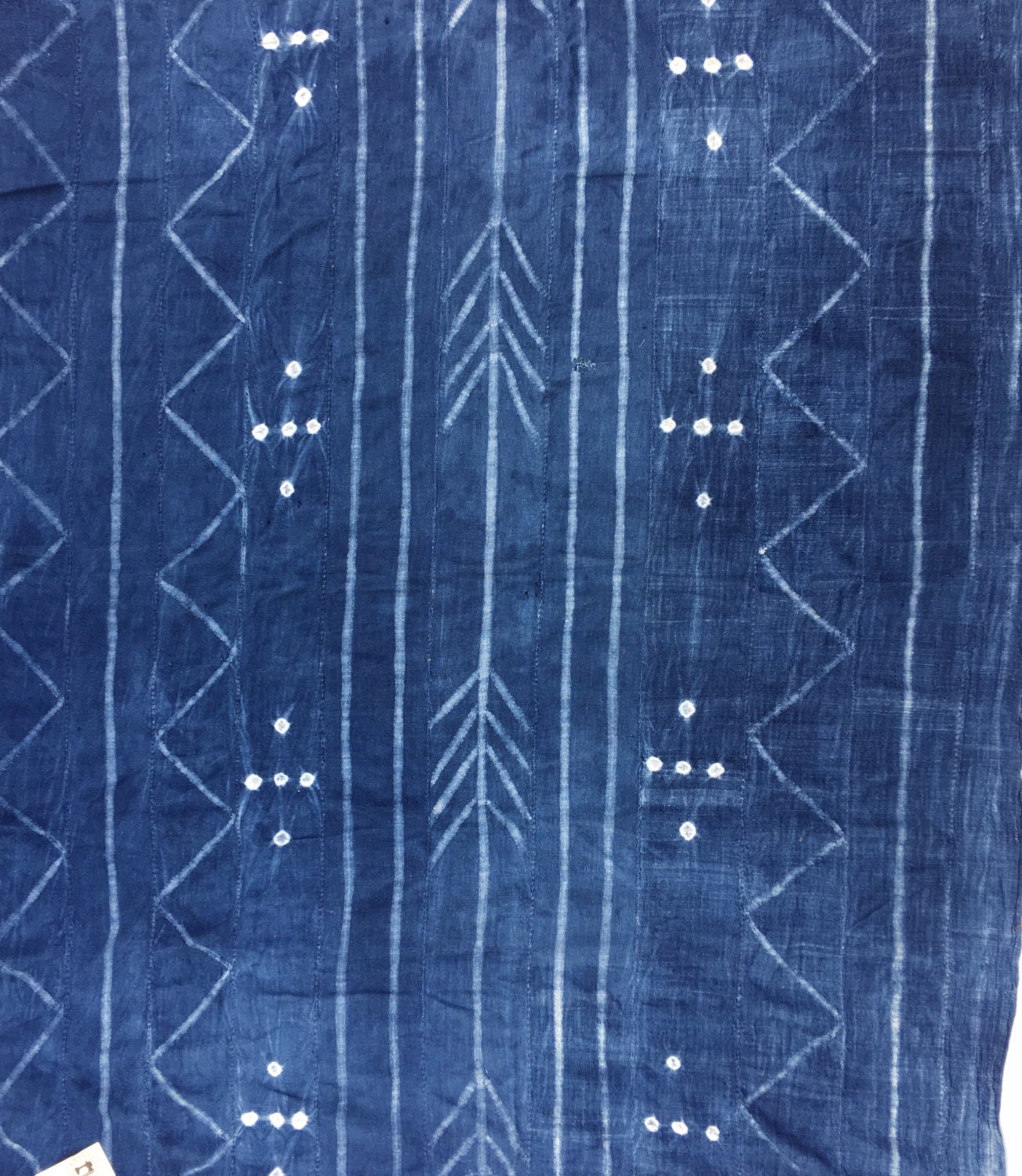 Mud cloth Shibori Mud cloth fabric Bogolan Faded Denim Blue