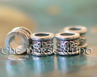 Celtic Beard Beads Vikings Hair Beads Trinity Dwarven Beard Rings, Viking Amulet Triquetra Asatru Celtic Jewelry Viking Jewelry Norse