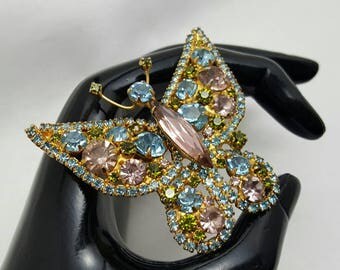 Rhinestone Butterfly Pin/Pendant