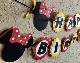 Minnie Mouse Birthday Banner, Minnie Mouse Banner, Minnie Mouse Birthday, Minnie Mouse Party, Minnie Banner, Minnie Shirt