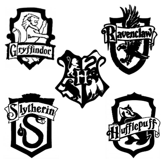 Simple Harry Potter Hogwarts House Crest Vinyl Sticker Decal