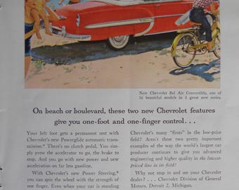1953 Chevrolet Bel Air ad. 1953 Chevy Bel Air convertible. Vintage Chevy Bel Air ad