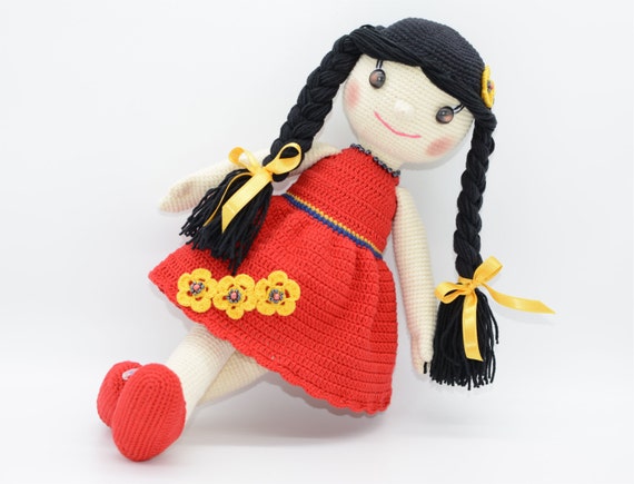 Cute Doll Amigurumi crochet Doll with tight by ...