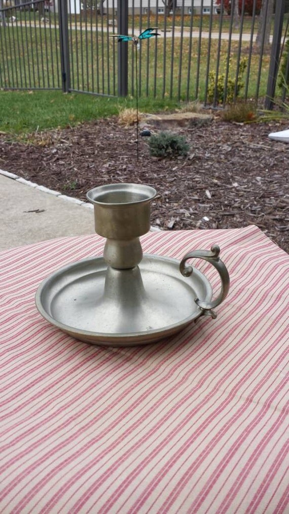 Vintage Leonard pewter candle holder. Made in Bolivia