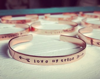 Love My Tribe, bracelet, gift, friends, family, bridesmaid gift