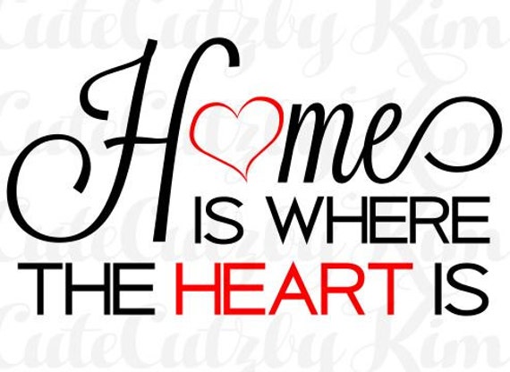 Download Home is where the heart is svg dxf png jpg cutting file