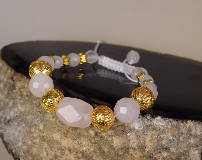 Quartz bracelet talisman amulet quartz amulet bracelet female beige gift Christmas New Year's Valentine's Day stylish gift woman