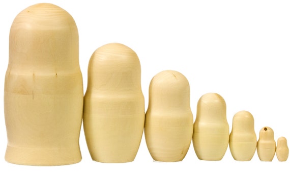unpainted nesting dolls wholesale
