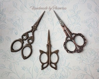 Vintage Style Scissors | Embroidery Scissors | Vintage Shears | Antique Scissors