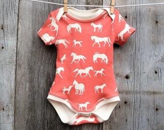 Horse baby bodysuit, Organic baby bodysuit, similar onesie, baby girl gift,Horse baby clothes,Organic bodysuit,baby shower gift,newborn girl