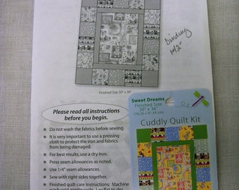 Sweet Dreams Cuddly Flannel Baby Quilt Kit