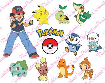 POKEMON, Pikachu, Ash, Bulbasaur, Pokeball, SVG, Cut File, Vector, Cricut Files, Silhouette Files, Cameo, T-shirt