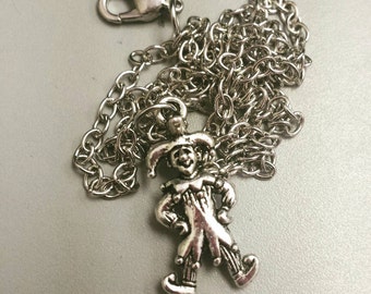 Jester necklace, jester jewelry, midevil, midevil times, midevil jewelry, jester pendant, silver jester necklace