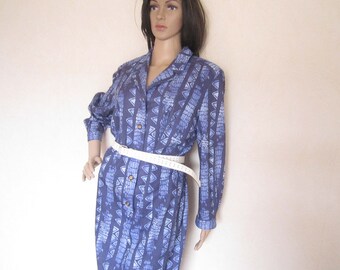 Vintage 60s wool dress dress wool mark forest M/L