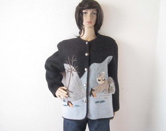 Vintage Giesswein walking jacket jacket wool S / M