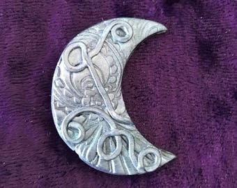 Crescent Moon Brooch