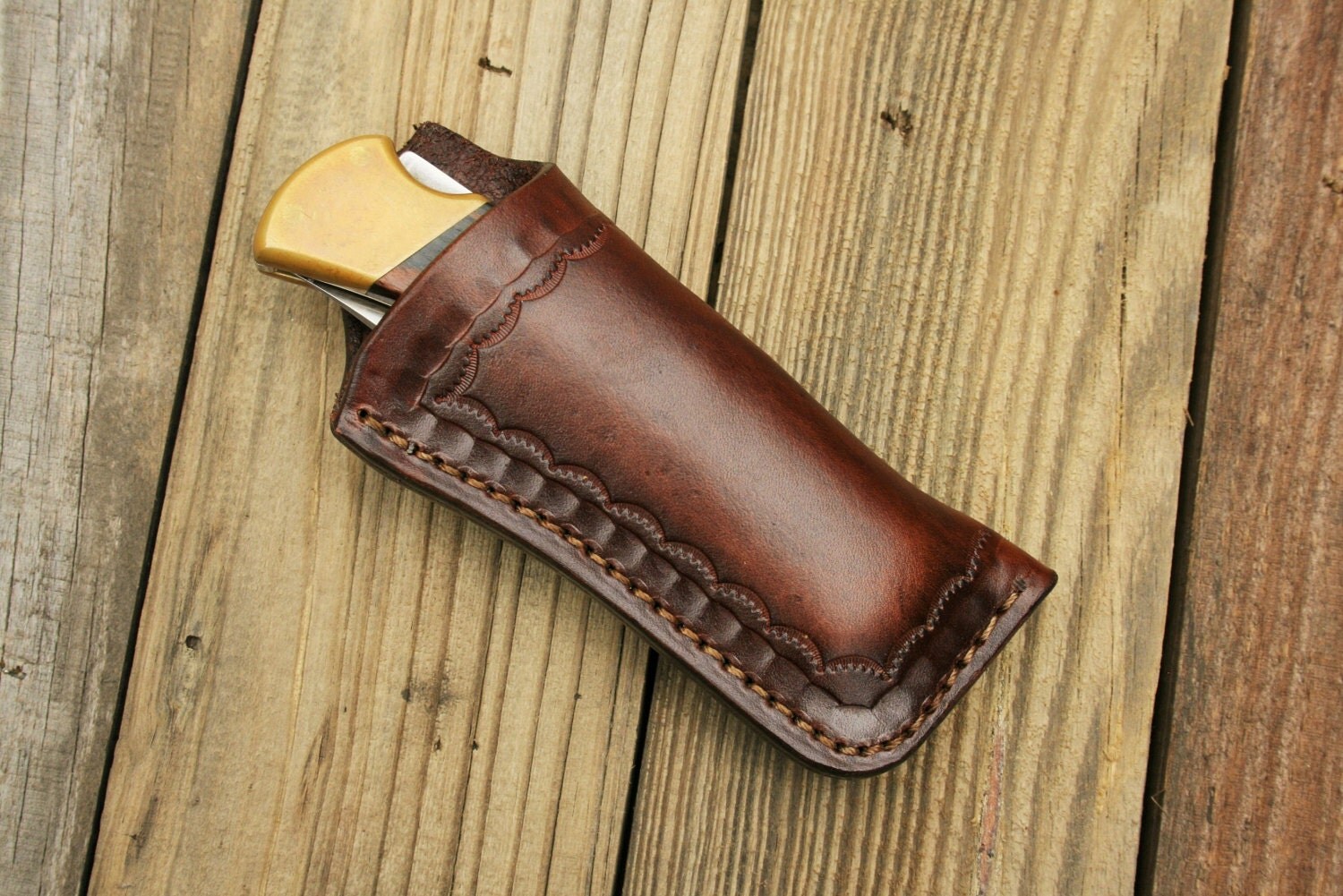 Custom Leather Knife Sheath for Buck 110 or Similar Folding