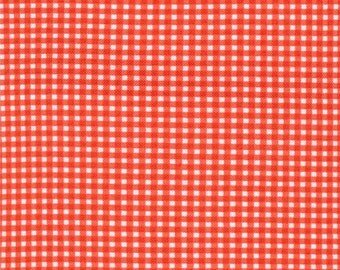 BTHY - Mini Mikes by Michael Miller, Pattern #CX-4834-FIRE-D Tiny Gingham in Red and White, Sold by the Half Yard