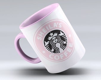 Personalized Starbucks Mug, Starbucks Coffee, Starbucks mug, Starbucks Cup, Starbucks, Custom Starbucks Mug, Pink Mug Design!