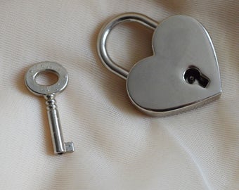 Add-on - padlock - heart shaped lock for BDSM kitten play collar ddlg kink collars