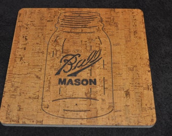 Ball mason jar trivet hot pad