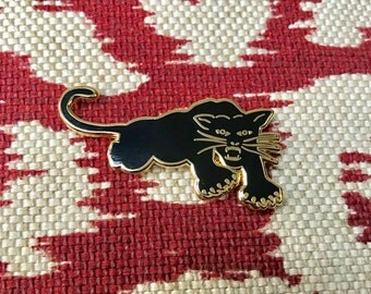 Black Panther Lapel Pin - Hard Enamel