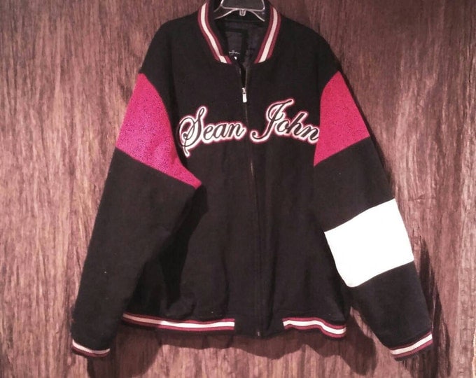 Rare vintage Sean John varsity/ letterman style jacket, size 3XL, free shipping