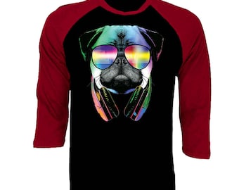 Pull à Capuche (hoodie) Avec Graphique DJ Pug - Chien Avec Casque Audio | Humour, Animaux, Musique - Unisexe