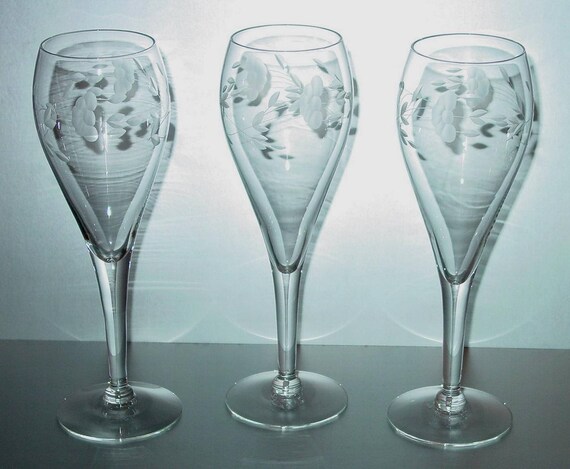 Princess House Heritage Crystal Tulip Champagne Glasses 3