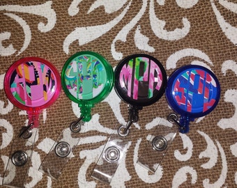 Monogram badge reel, monogram badge clip, badge reel, retractable badge holder, nurse badge reel, monogram badge reel, badge holder, badge
