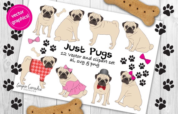 Download Pugs clipart pug clip art cute pug clipart dog clipart