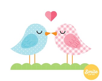 Lovebirds Clipart for Commercial Use - C0106